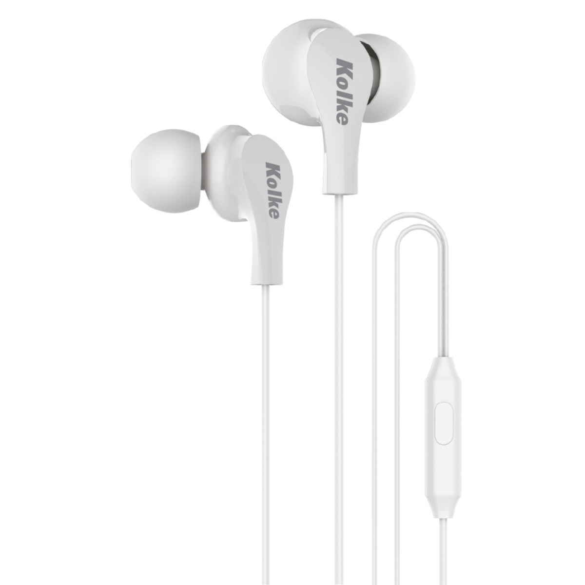 Auricular c/microfono Kolke Intrauditivos 3.5mm Extra Bass Blanco (KAI-663)